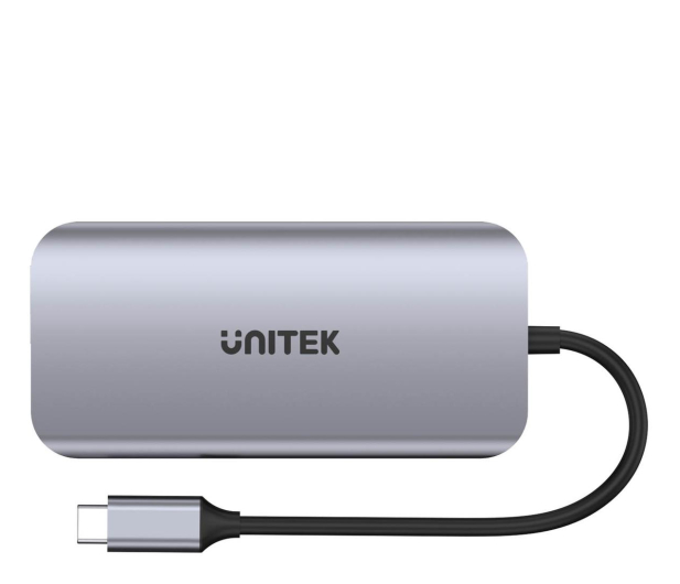 Unitek Hub USB-C 5Gbps, 2x HDMI 4K,czytnik SD, RJ-45, PD 100W - 1272536 - zdjęcie 3